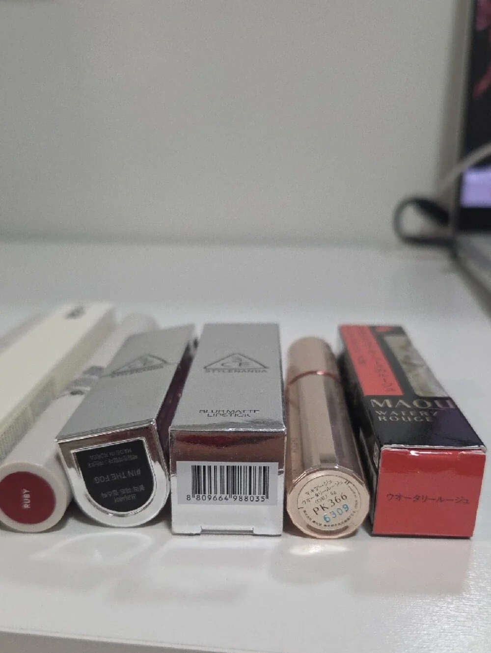 Set of 6 REFY, Colorpop, Peripera, 3CE, Maquillage Lip Stick, Blush, Blurmatte